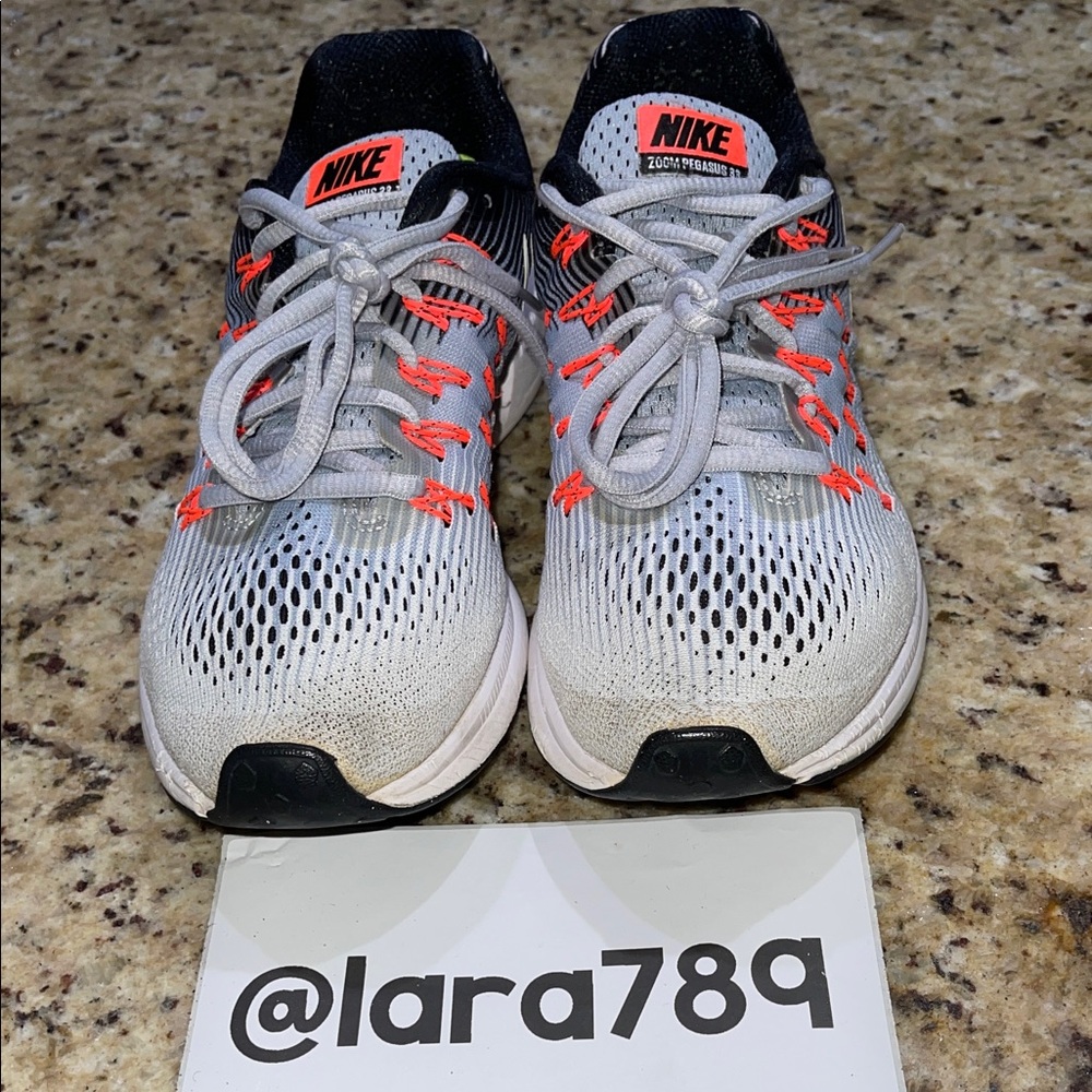 💫Nike Zoom Pegasus 33 Gray and Orange Sneakers